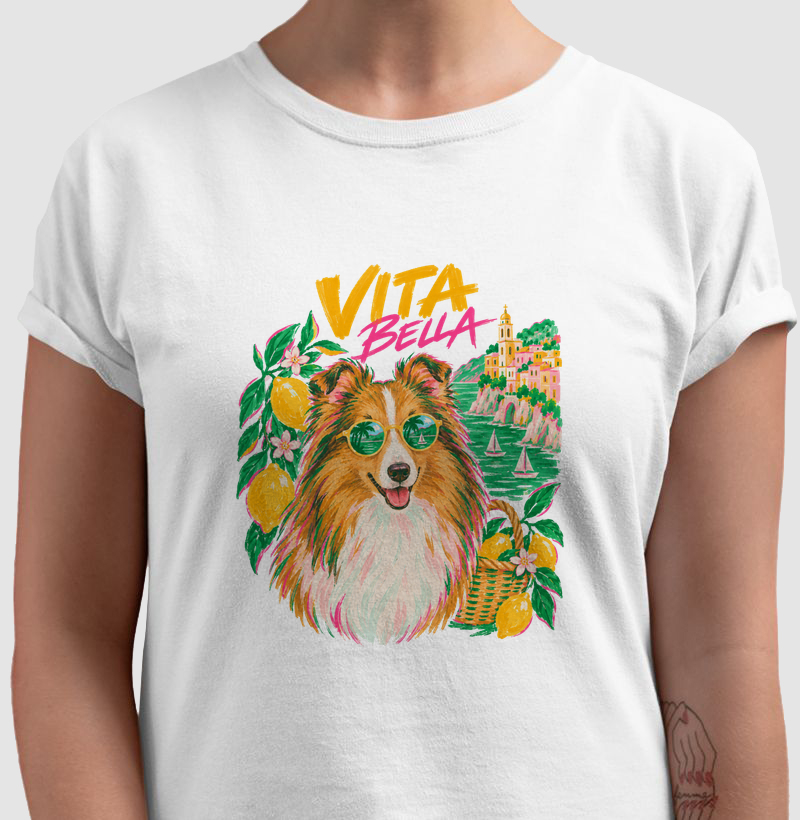 Pastor de Shetland - Sole & Cani - Camiseta