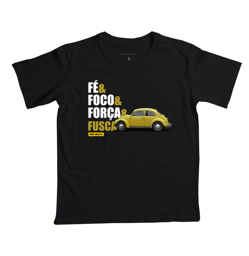 Fé Foco Força Fusca Amarelo