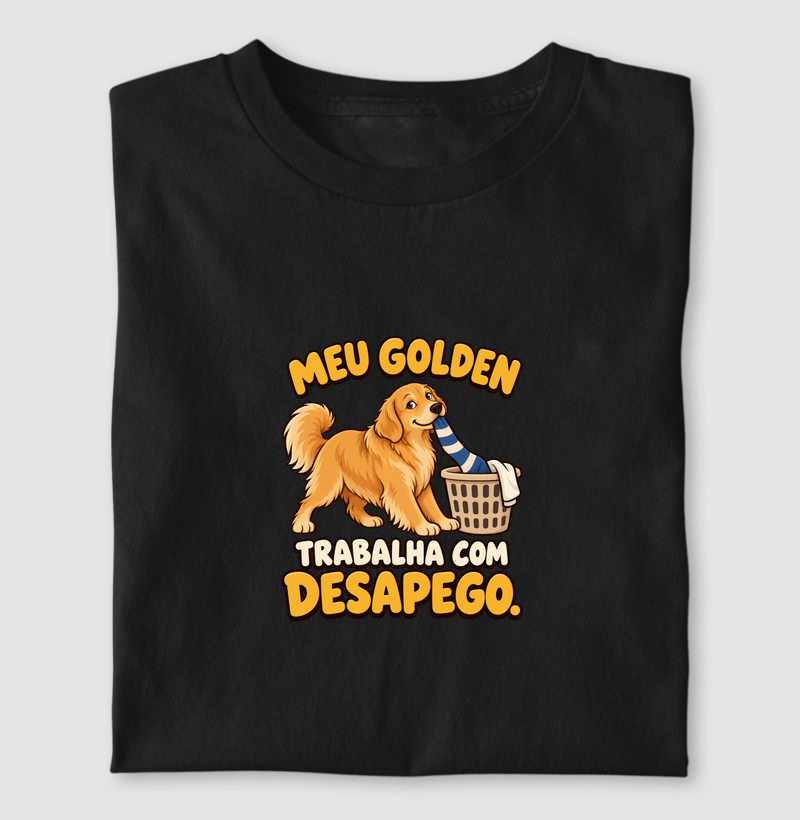 Meu Golden trabalha com desapego.