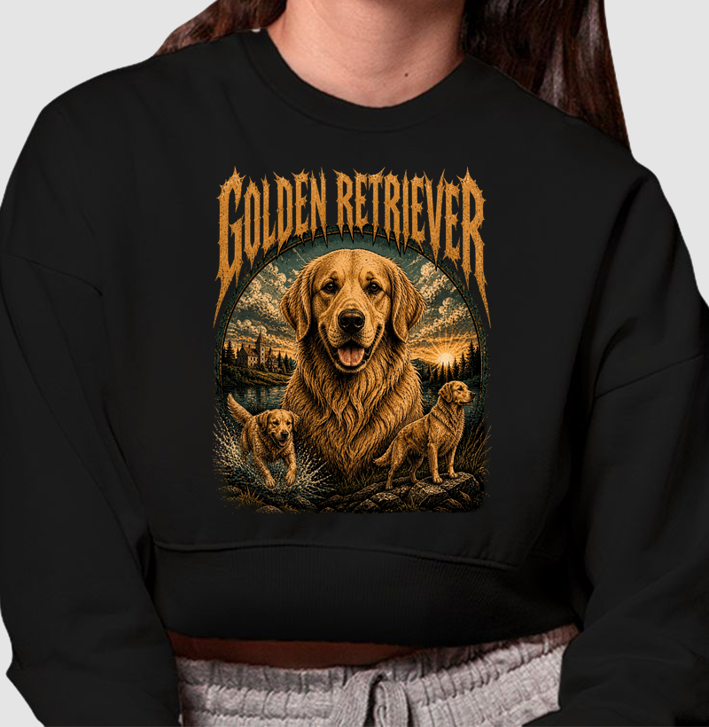 Moletom Cropped Golden Retriever