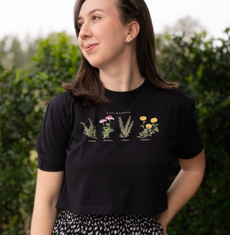 T-shirt Cropped Meu Chá Favorito