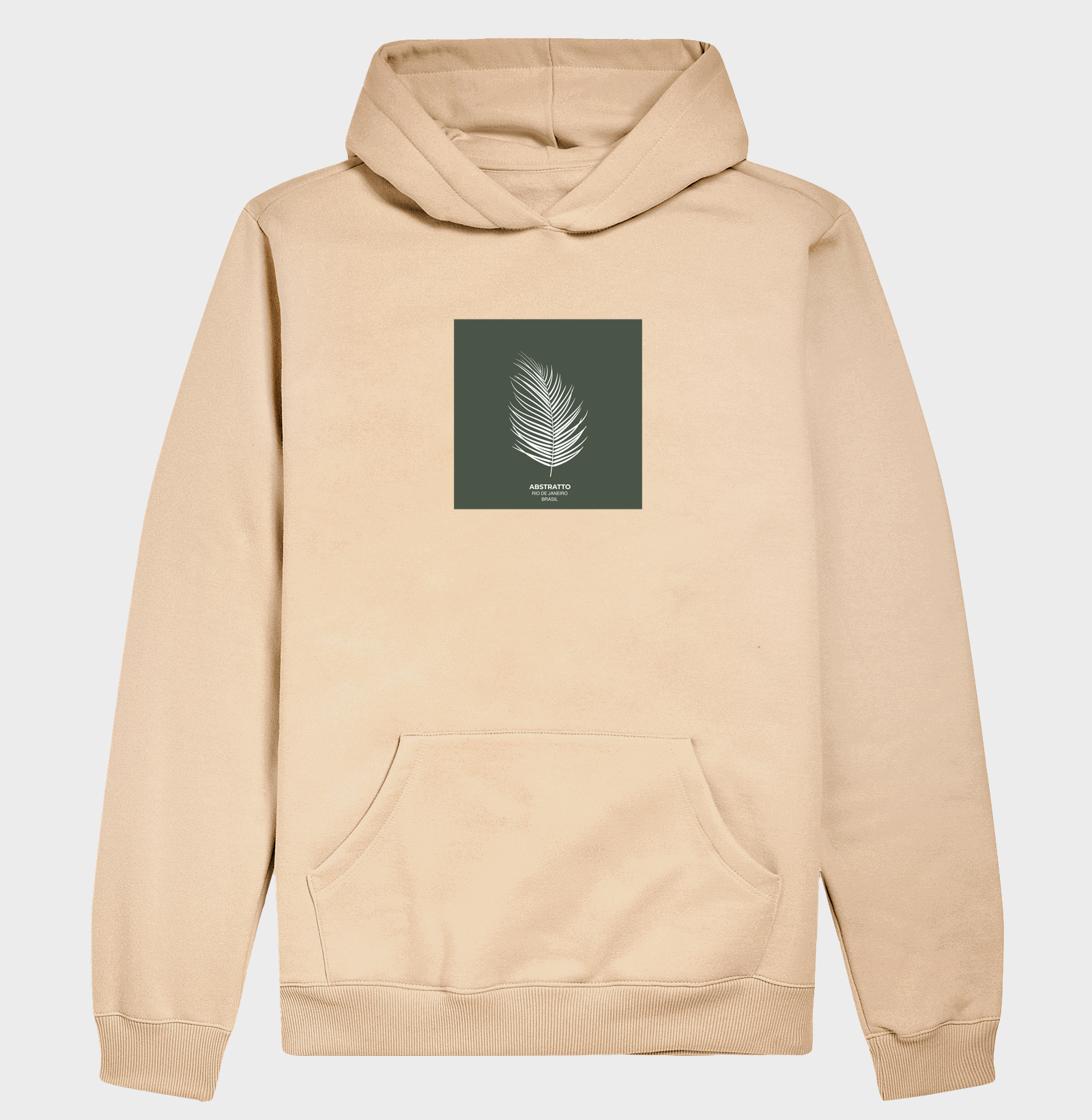 Hoodie Moletom Slim Bege 