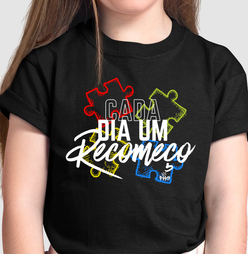 Camiseta Infantil Cada Dia um Recomeco