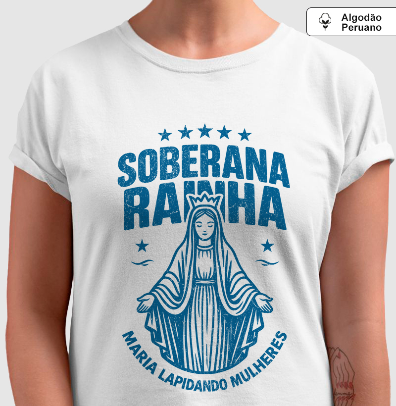 Nossa Senhora Soberana Rainha - Algodão Peruano