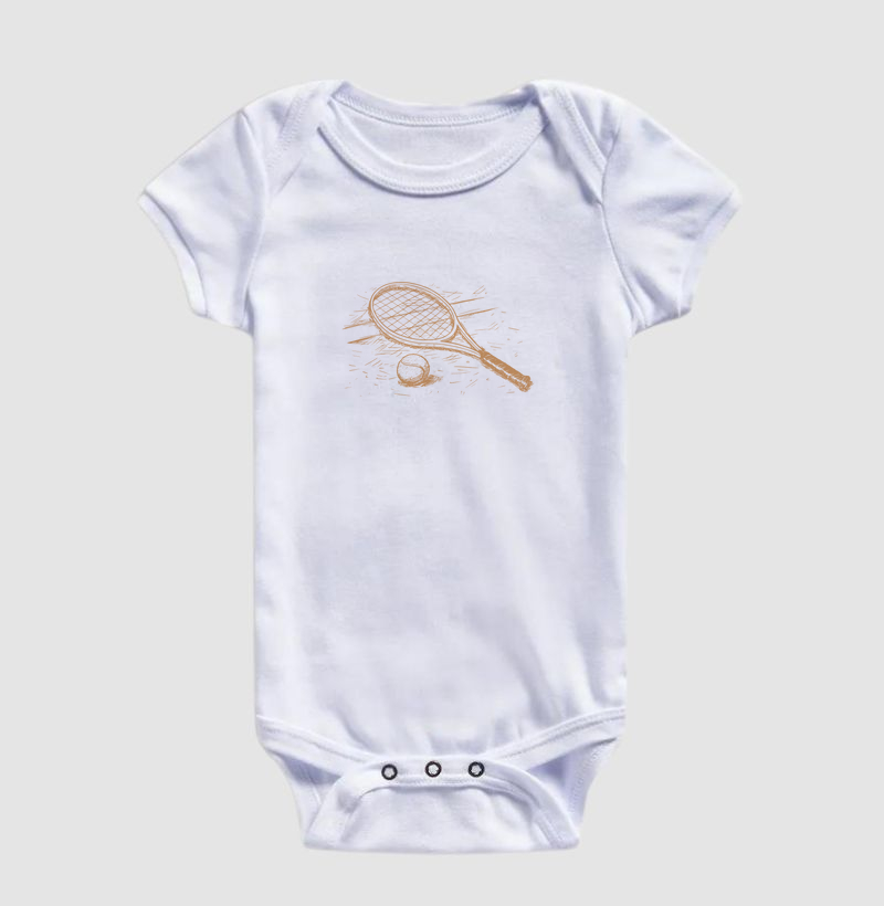 Raquete desenhada minimalista