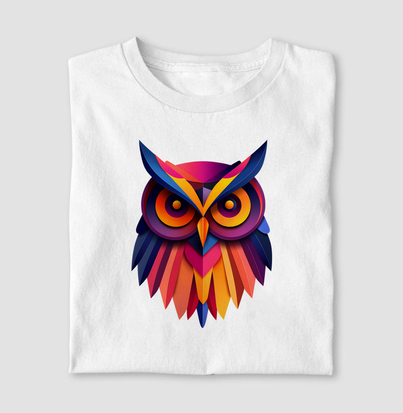 Coruja colors geométrico