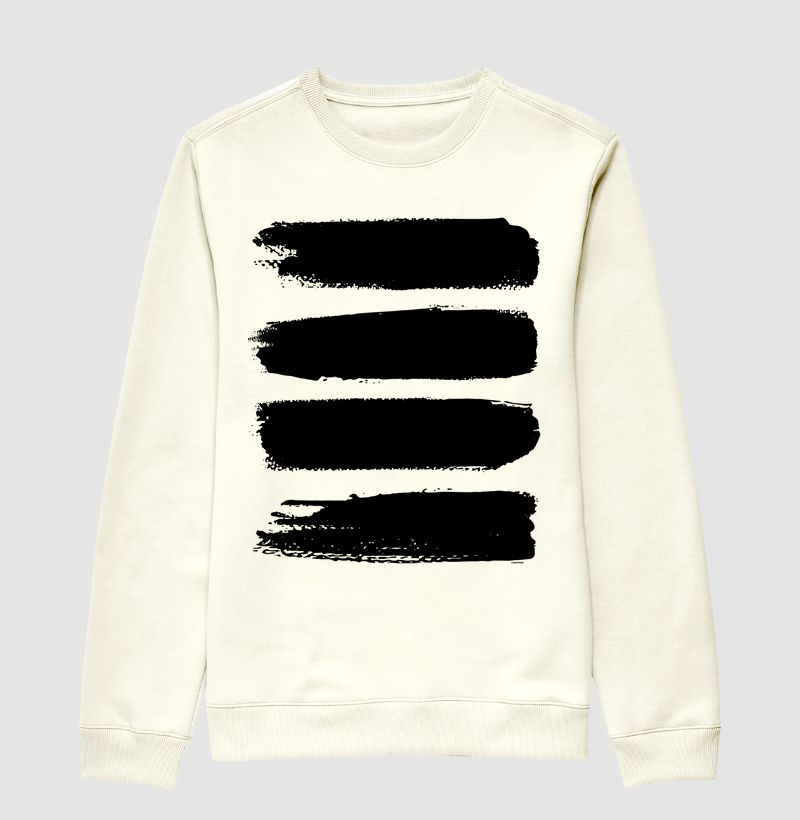 Suéter Moletom - Preto e Branco