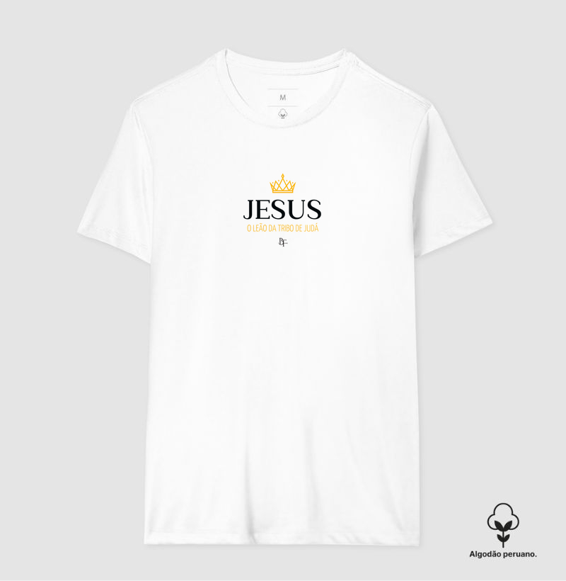 Jesus o Leão da tribo de Judá - Camiseta Algodão Peruano