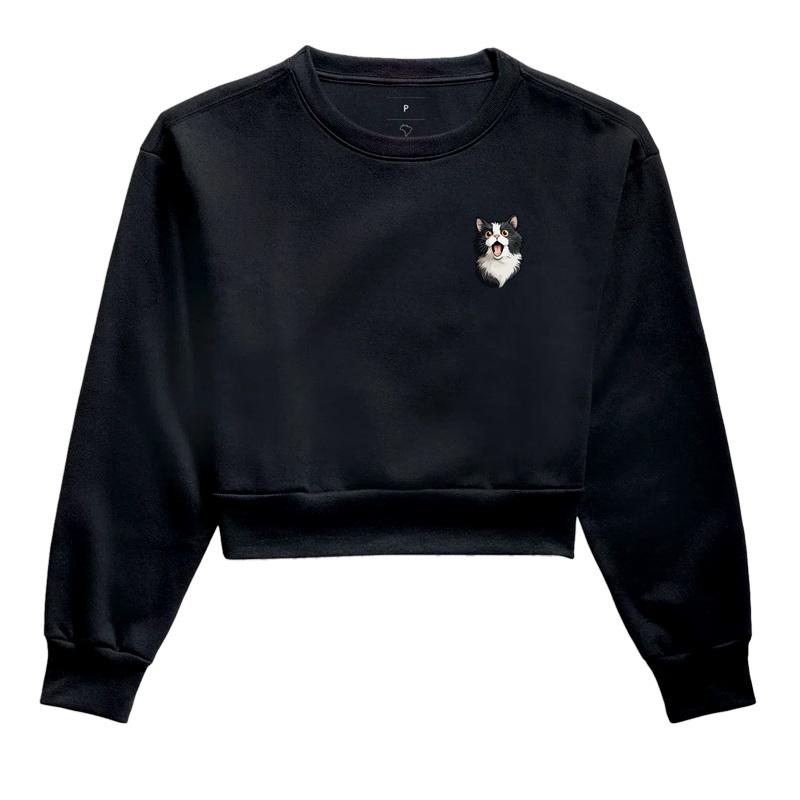 Gato Preto e Branco Minimalista