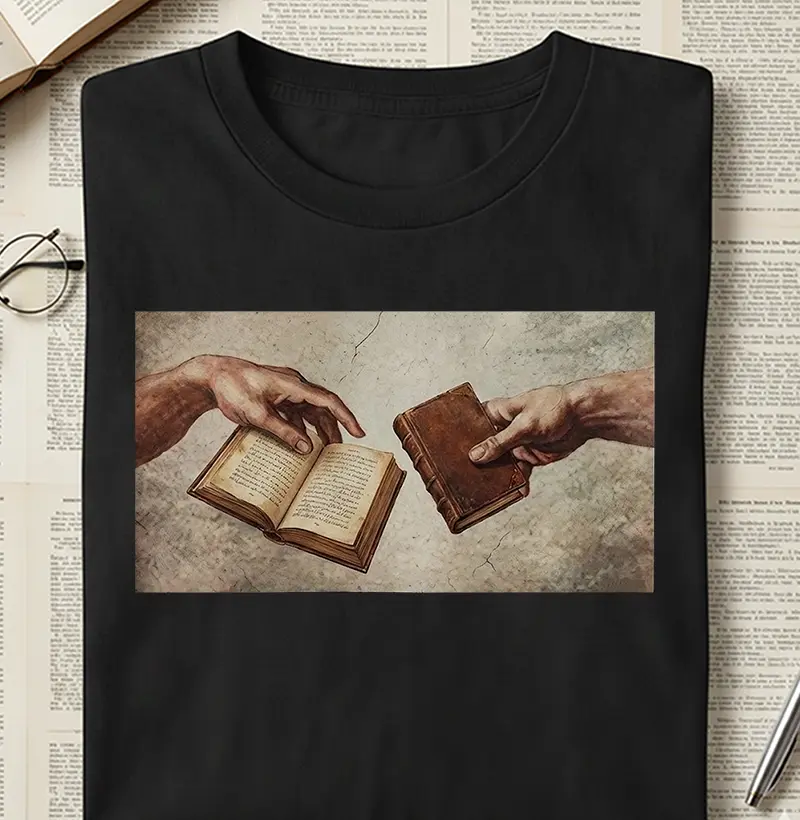 A Criação de Adão com Livros | Arte Clássica e Literatura