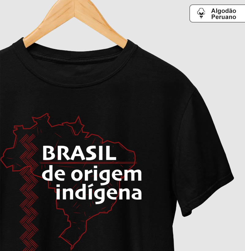 T-shirt Indígena - “Brasil de Origem Indígena”