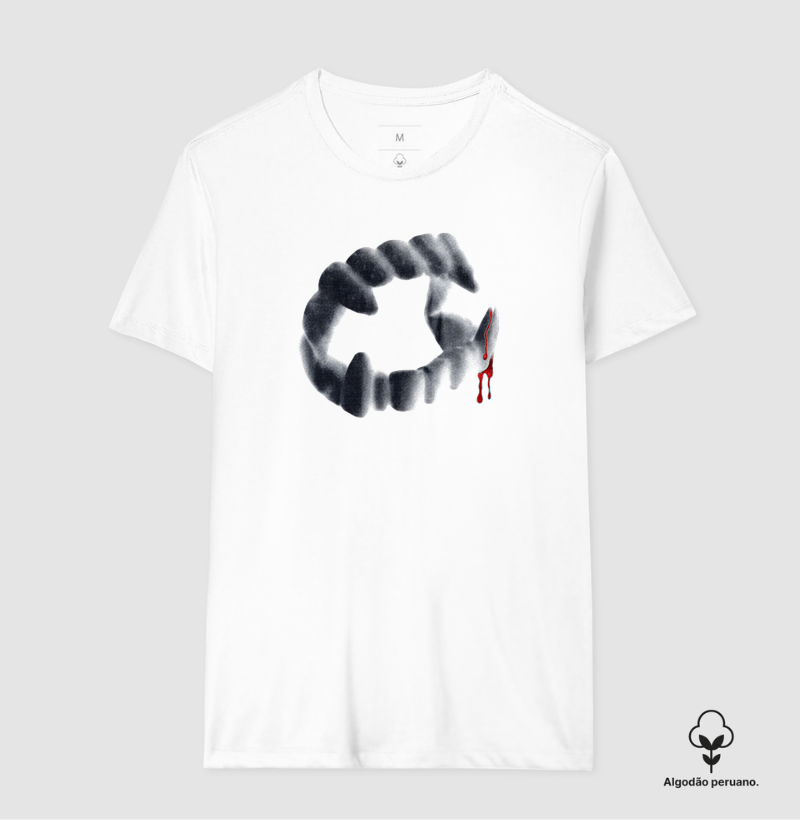 Camiseta Masculina Algodão Peruano Branca Hall of Fame