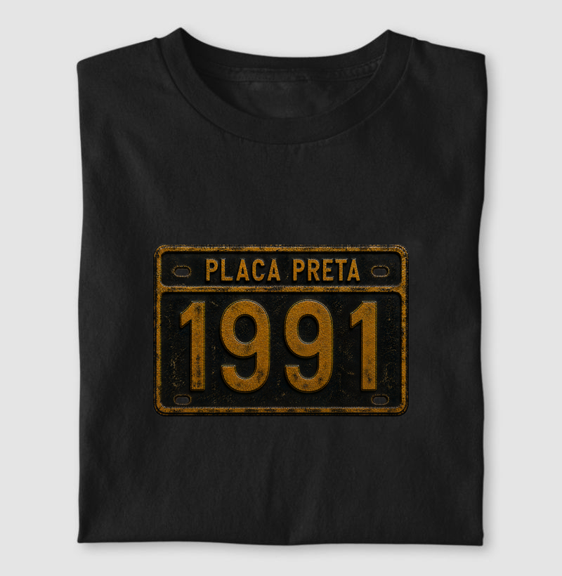 Camiseta Placa Preta 1991