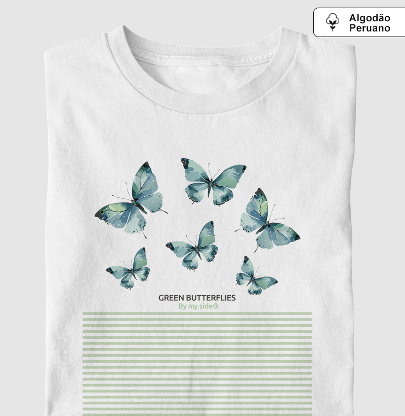 GREEN BUTTERFLY 03 - Algodão Peruano
