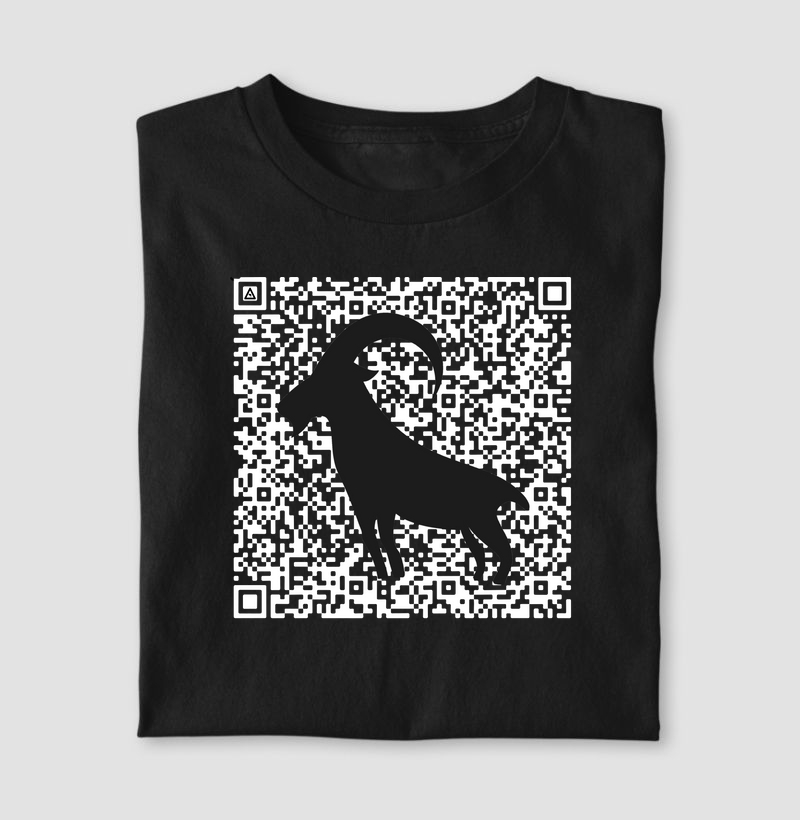 Camiseta QR Bode - Mr. GADU - Preta