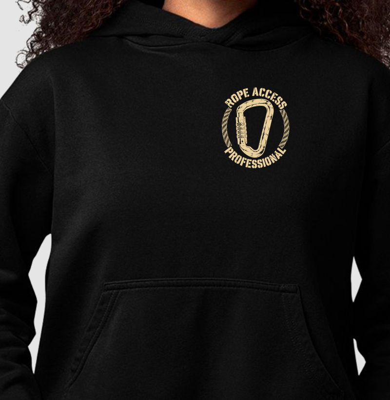 Rope Access Stencil no Peito - Hoodie Moletom