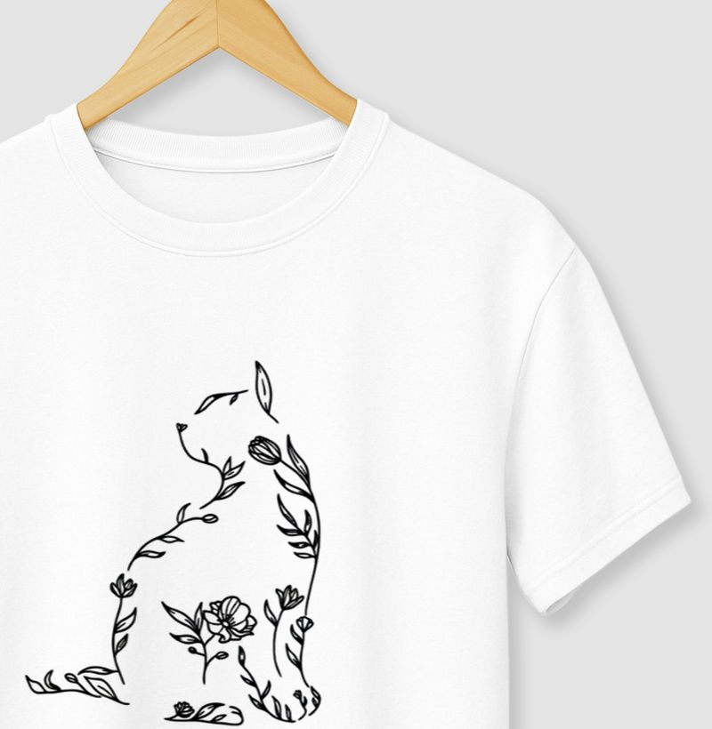 Gato Florido Minimalista