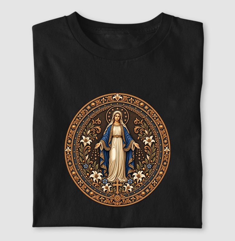 Medalha Nossa Senhora das Graças Imperial Bronze - Camiseta
