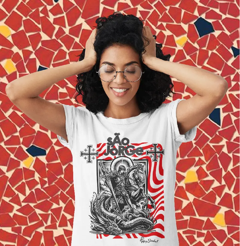 T-shirt 1/2 malha São Jorge Moldura
