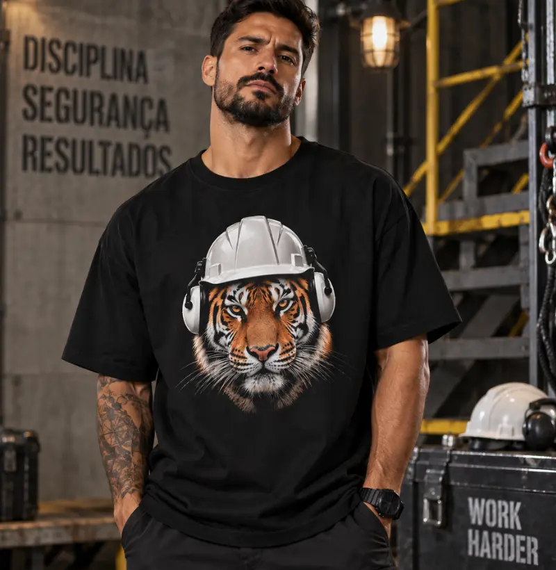 Foco Animal Tigre - Camiseta Oversized