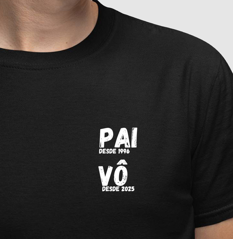 Pai desde 1996 & Vô desde 2025 - Minimalista
