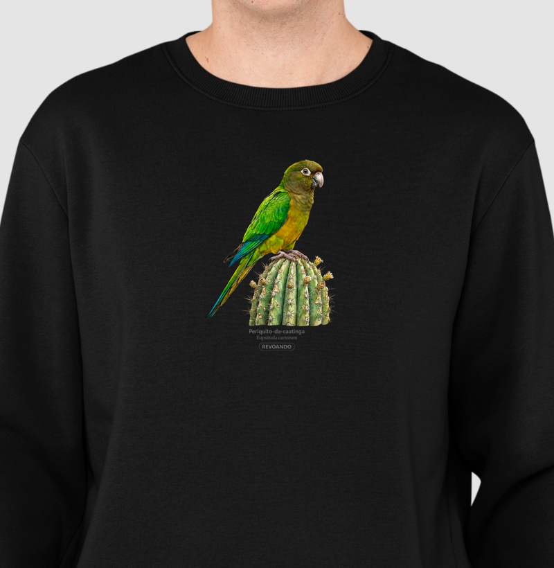 Traços Alados - Periquito-da-caatinga - Moletom