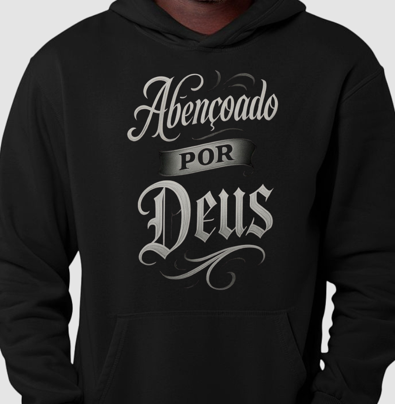 MOLETOM HOODIE "ABENÇOADO POR DEUS"