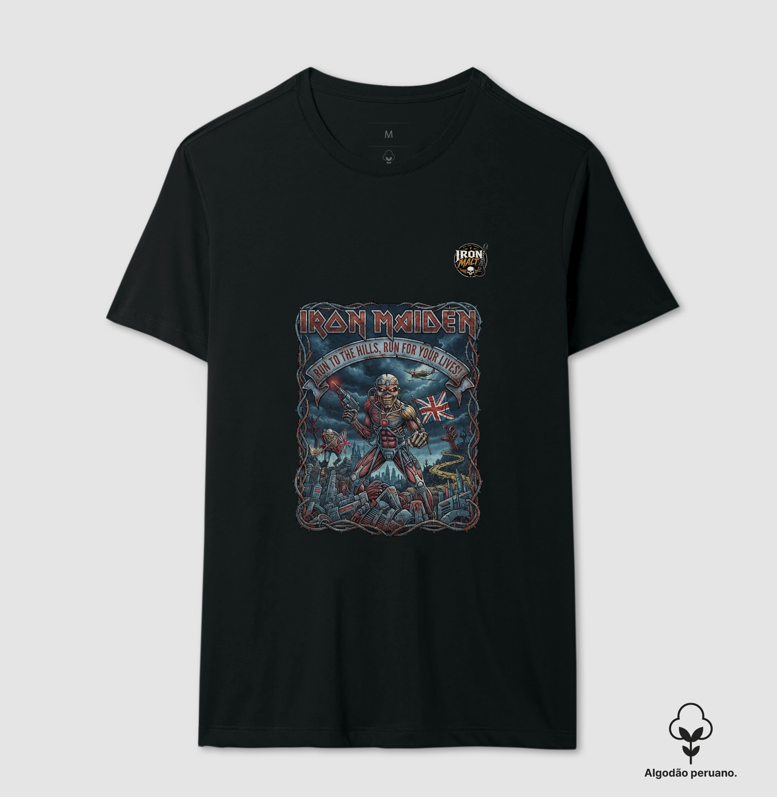 Camiseta Iron Maiden “Run to the Hills”