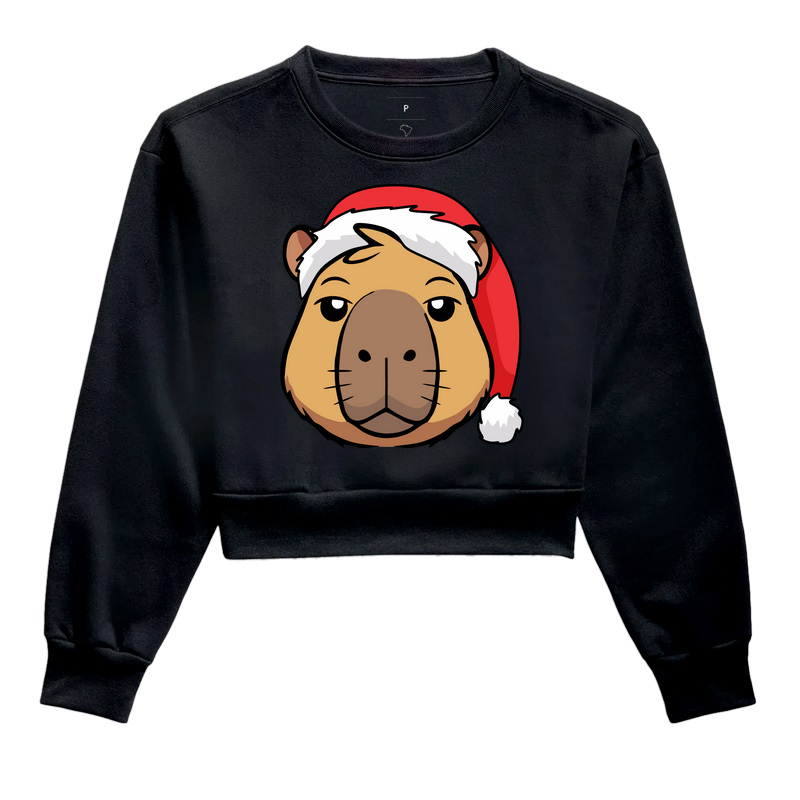 Camiseta Capivara Noel - Cropped Moletom