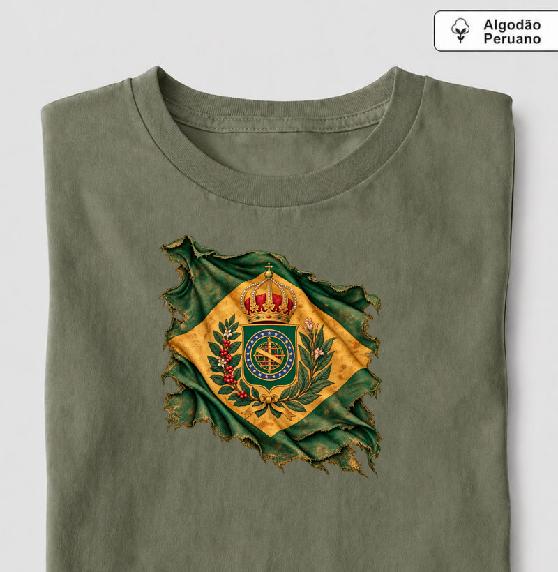 Camiseta Brasil Imperial — 1822 - Camiseta Algodão Peruano