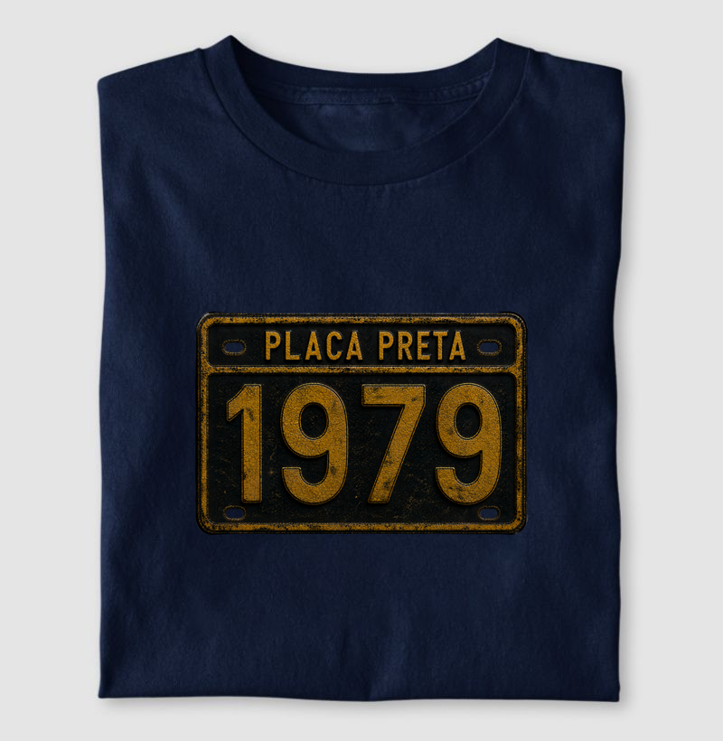 Camiseta Placa Preta 1979