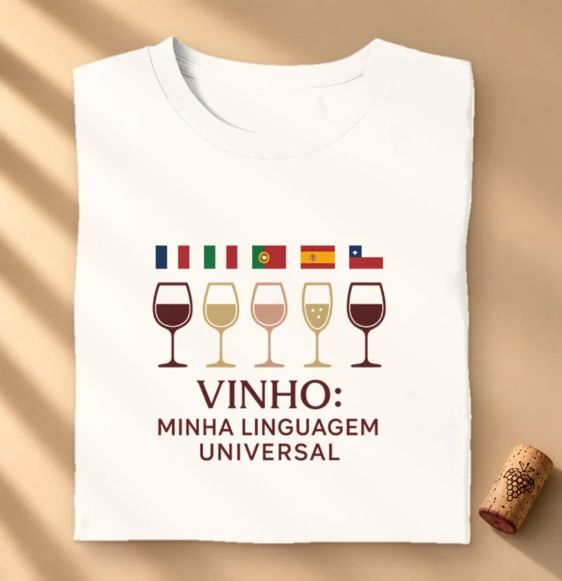 Camiseta Vinho: Minha Linguagem Universal