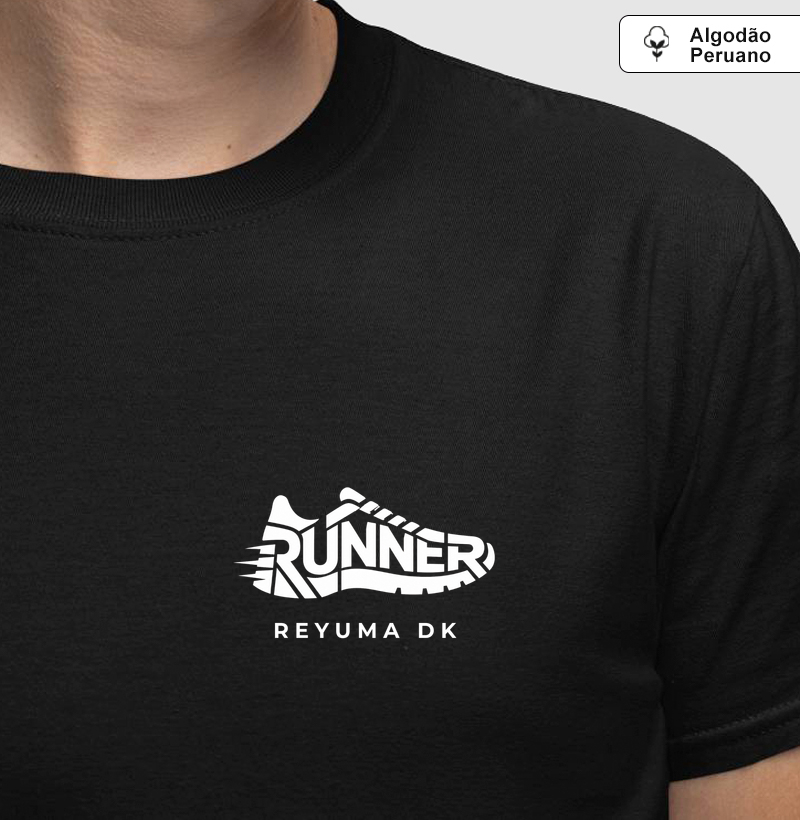 Camiseta Masculina, Feminina, Babylook e Unissex de Algodão Peruano Corrida "Runner – Shoes" 
