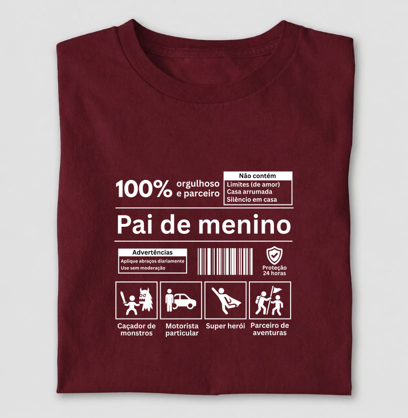 Camiseta 100% Pai de Menino