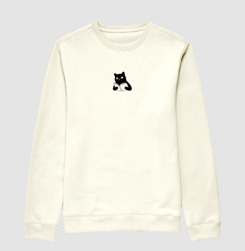 Moletom Gatinho Leitor