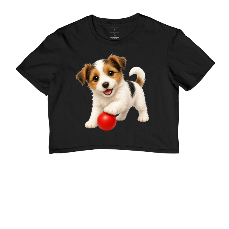 Jack Russell Pelo Longo - Desenho Animado - Cropped