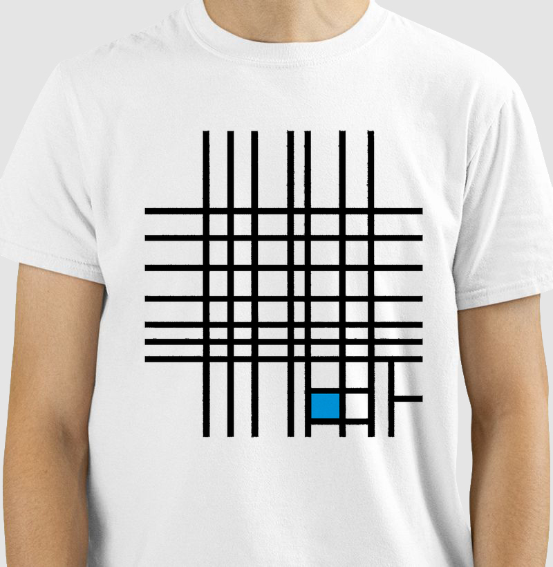 Arte Abstrata_ Mondrian blue