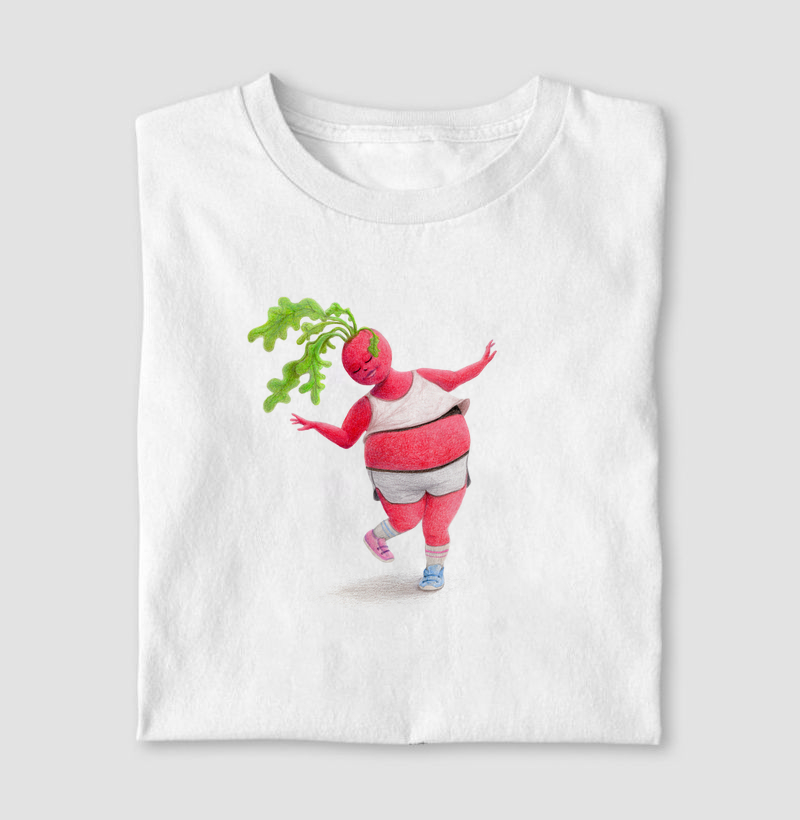 Camiseta Beterraba Dançante