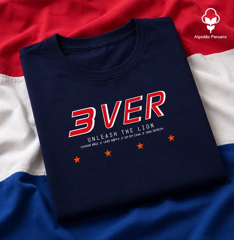 Camiseta "Unleash the Lion Edition" inspirada em Max Verstappen