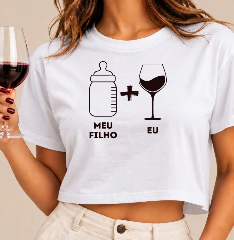 Camiseta Cropped Meu Filho e Eu