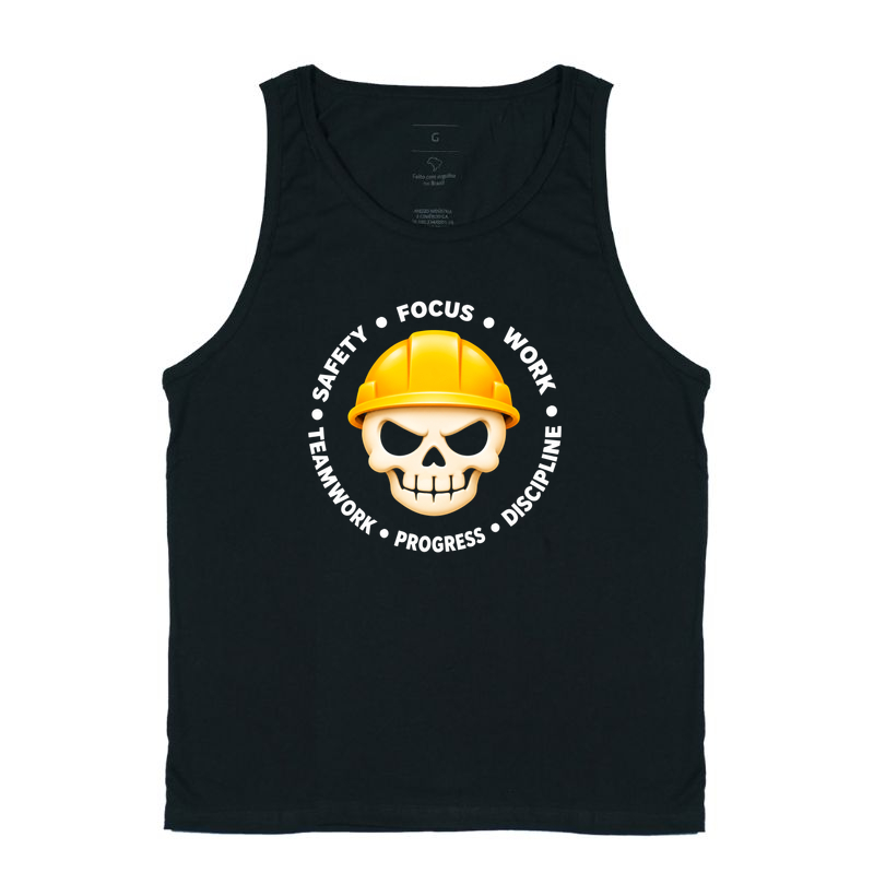 Emoji Caveira Focada - Regata