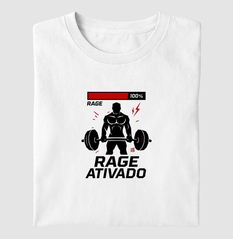 Camiseta Gamer Manamoney Rage Ativado no seu treino