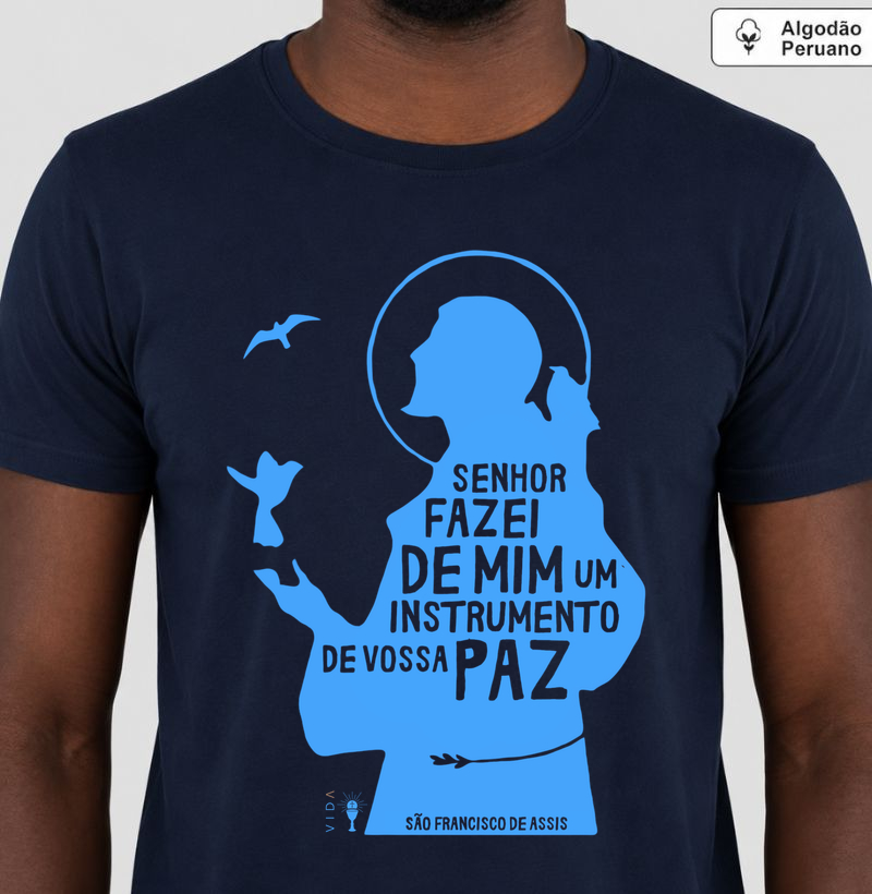 São Francisco de Assis - Camiseta Algodão Peruano