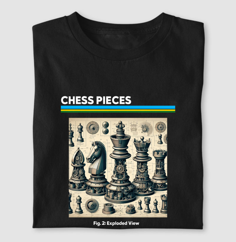 Chess Pieces - Exploded View