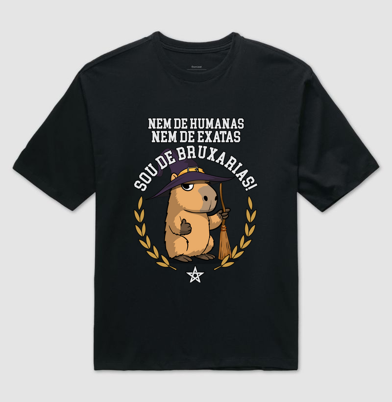 Camiseta Capivara Bruxarias - Camiseta Oversized