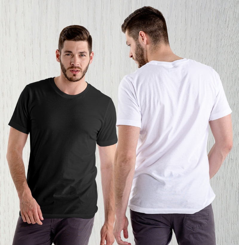 Camiseta sem estampa.