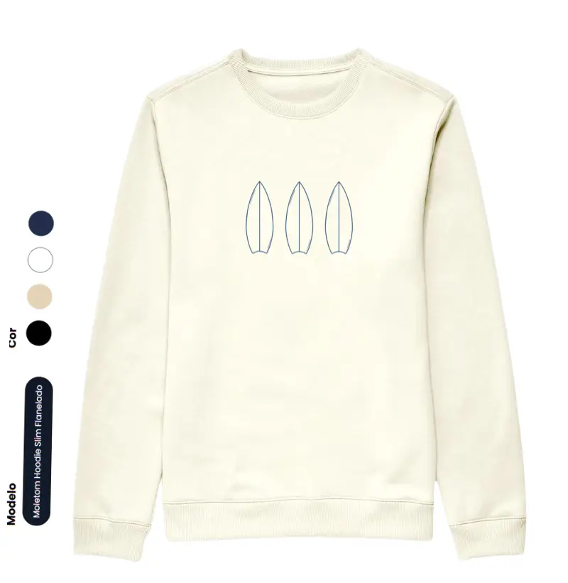 Suéter moletom 3 PRANCHAS marinho - 