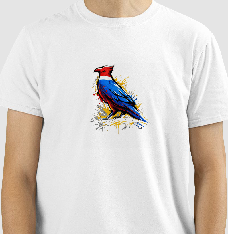 Essa estampa não é só uma imagem — é uma declaração visual de quem não tem medo de se destacar. Representa autenticidade, liberdade e criatividade - Camiseta