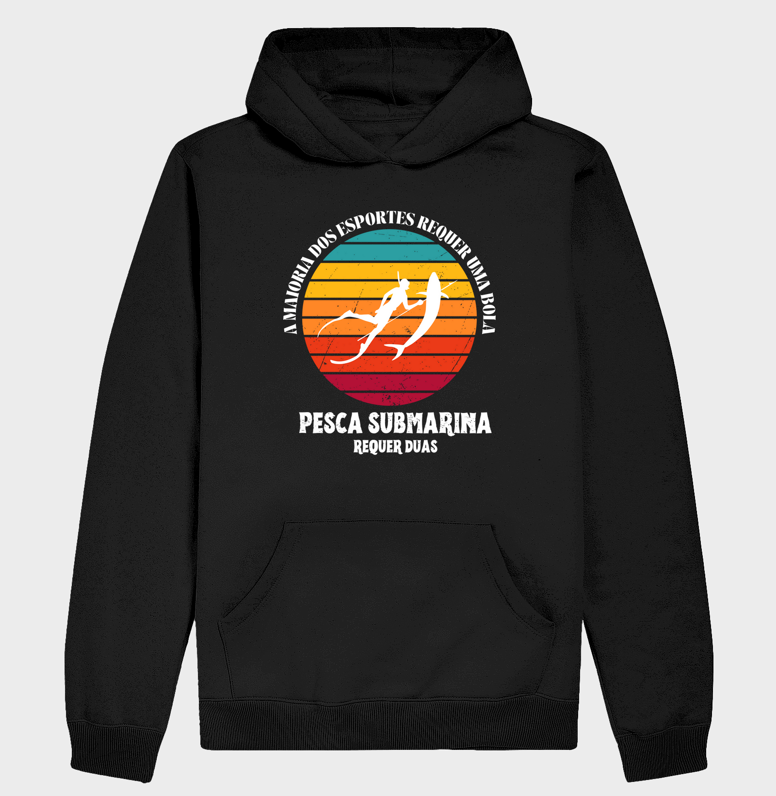 Casaco de Moletom Hoodie Pesca Submarina Requer Duas