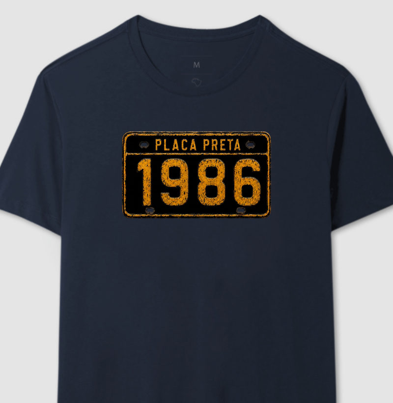 Camiseta Placa Preta 1986